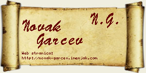 Novak Garčev vizit kartica